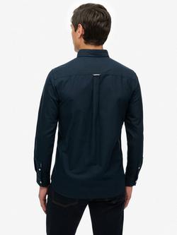 Superdry Cotton Regular Fit Oxford Shirt, Eclipse Navy - view 2, Eclipse Navy