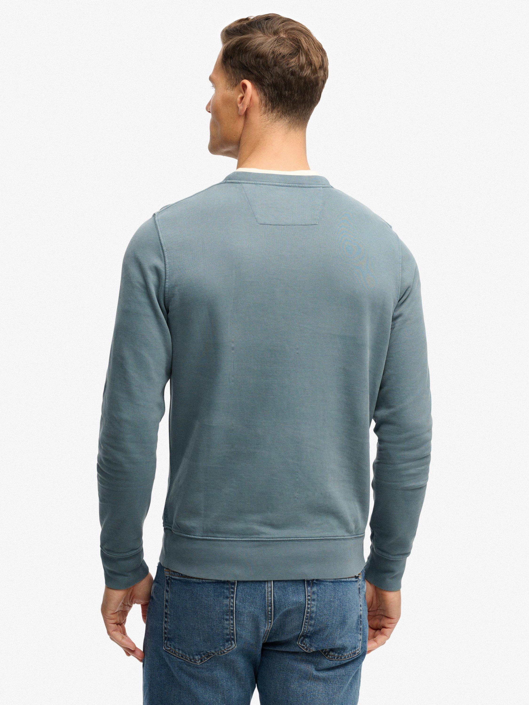 Product image 2 of 5, which shows Superdry Classic Essential Cotton Sweatshirt, Stormy Weather Blue, S