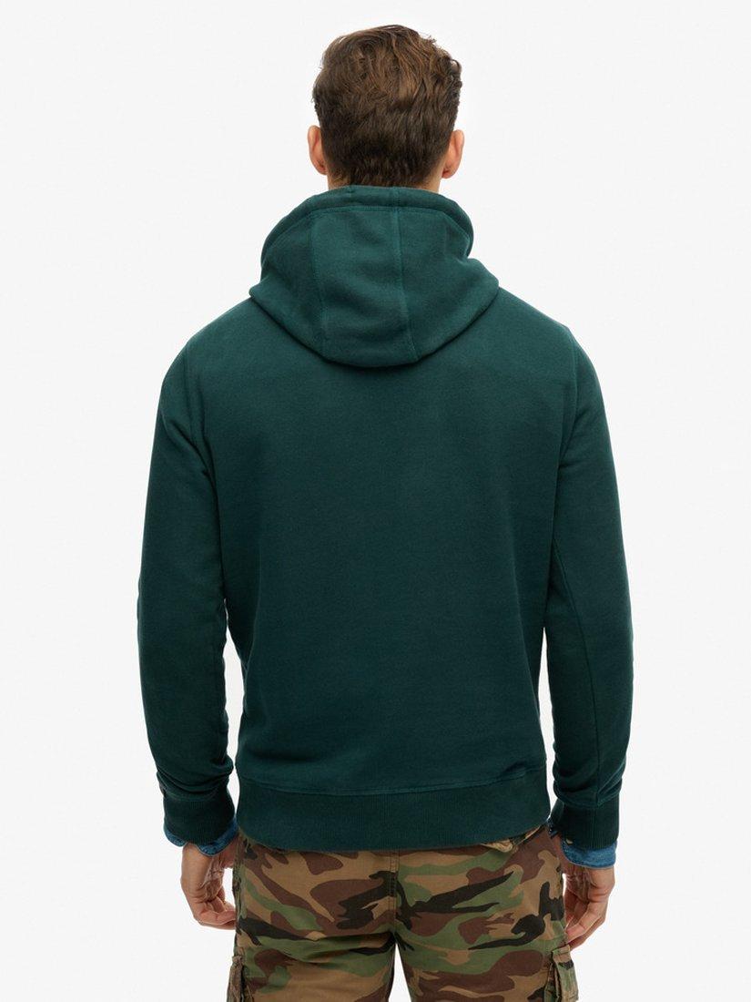 Product image 2 of 3, which shows Superdry Athletic Essentials Hoodie, Dark Pine Green, S