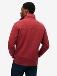 Superdry Cotton Classic Pique Half Zip Jumper, Washed Red