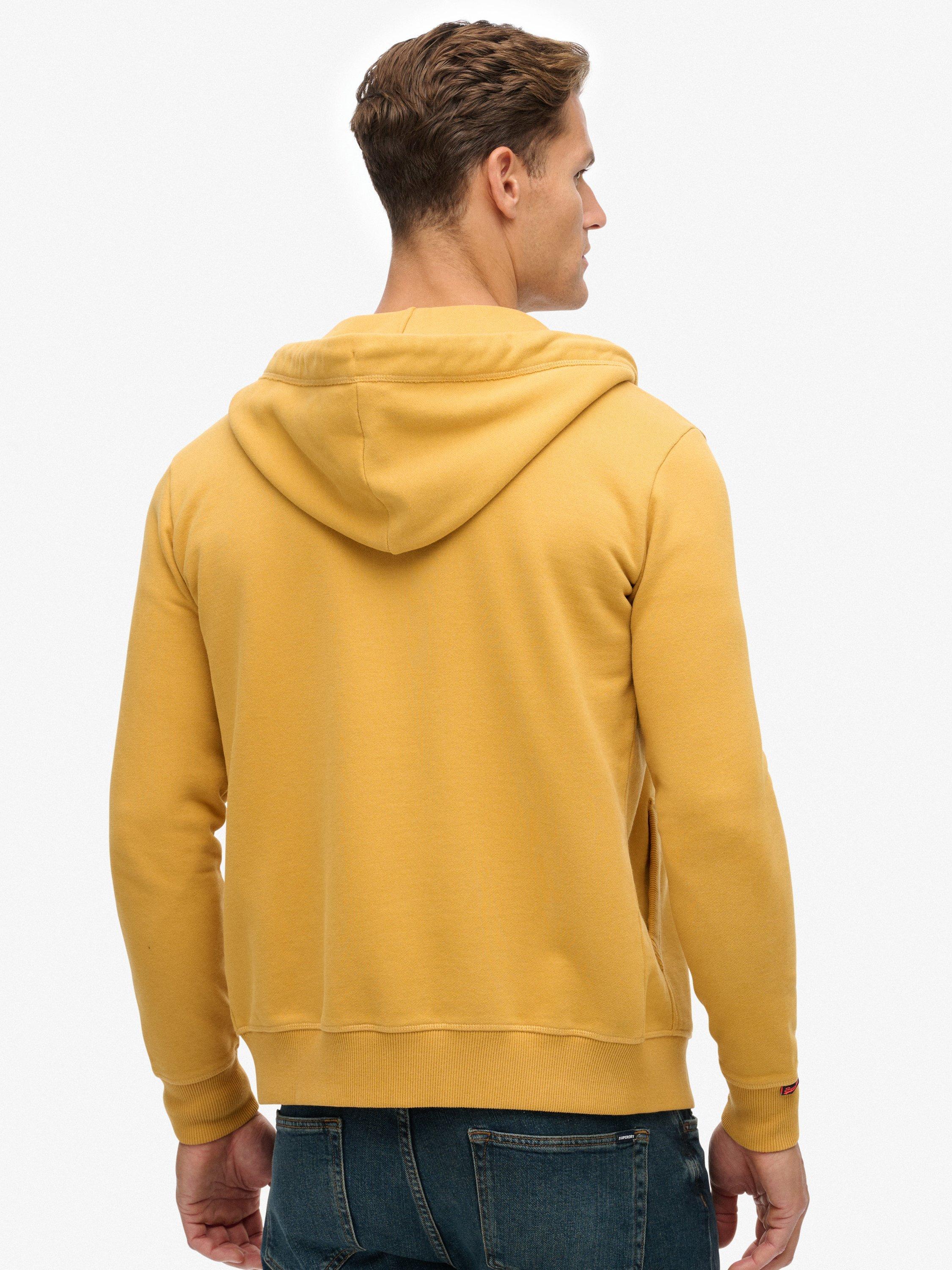 Product image 2 of 5, which shows Superdry Essential Logo Zip Hoodie, Denim Co Ochre Brown, S