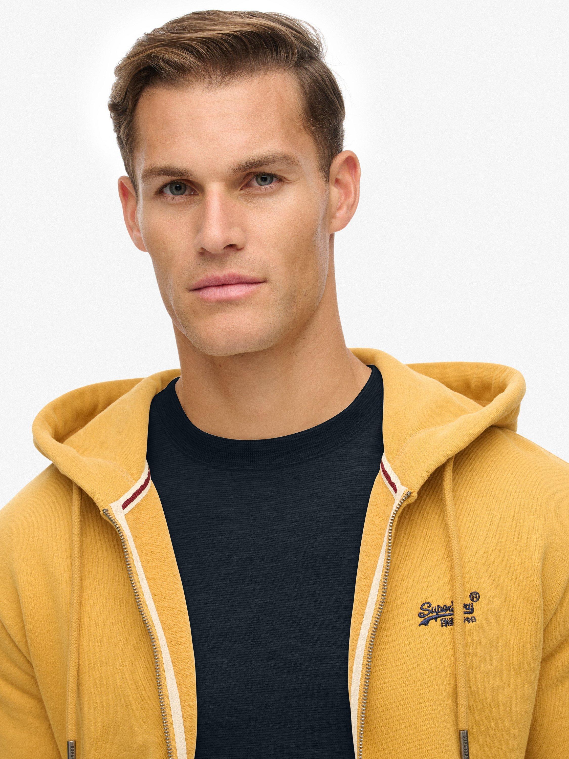 Product image 4 of 5, which shows Superdry Essential Logo Zip Hoodie, Denim Co Ochre Brown, S