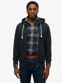 Superdry Classic Essential Zip Hoodie, Bradley Navy, Bradley Navy