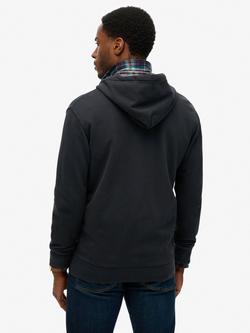Superdry Classic Essential Zip Hoodie, Bradley Navy - view 2, Bradley Navy