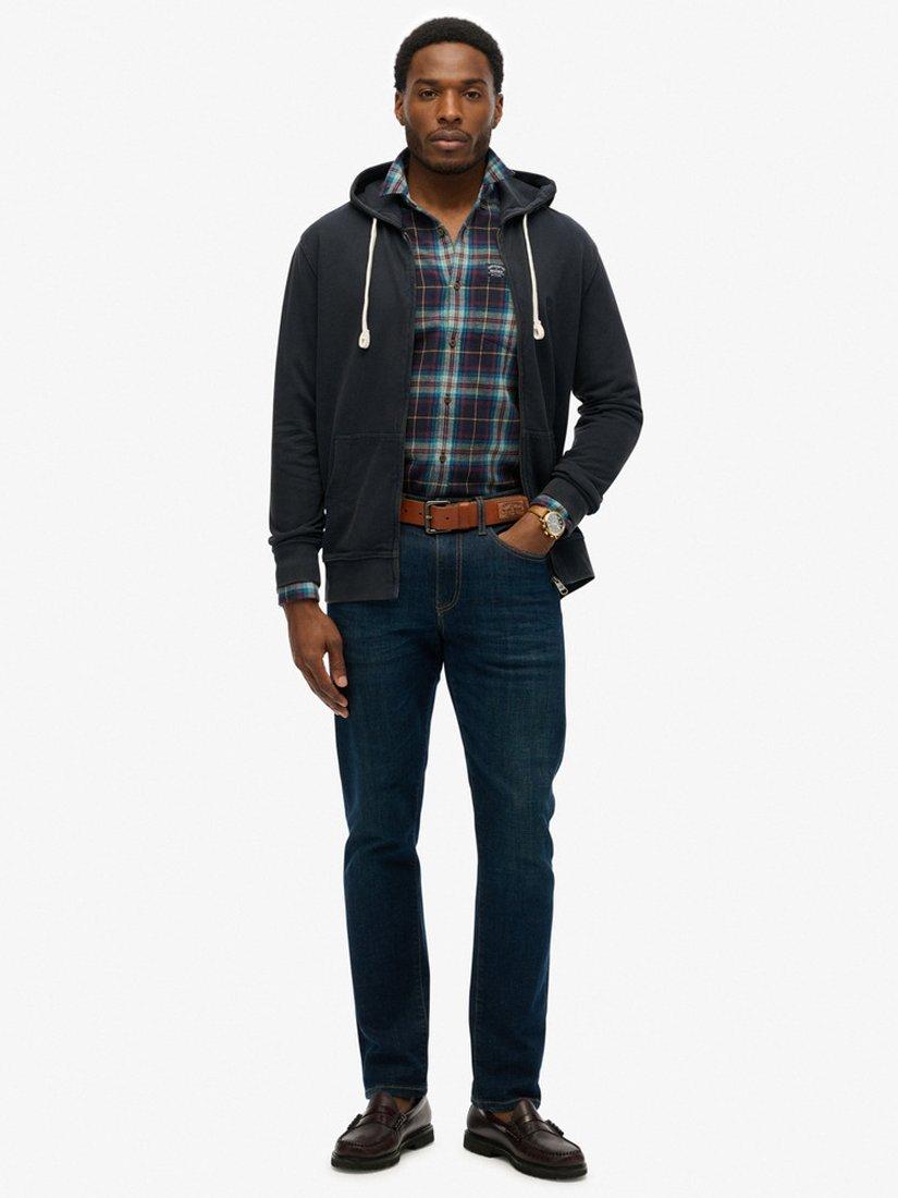 Product image 3 of 4, which shows Superdry Classic Essential Zip Hoodie, Bradley Navy, S
