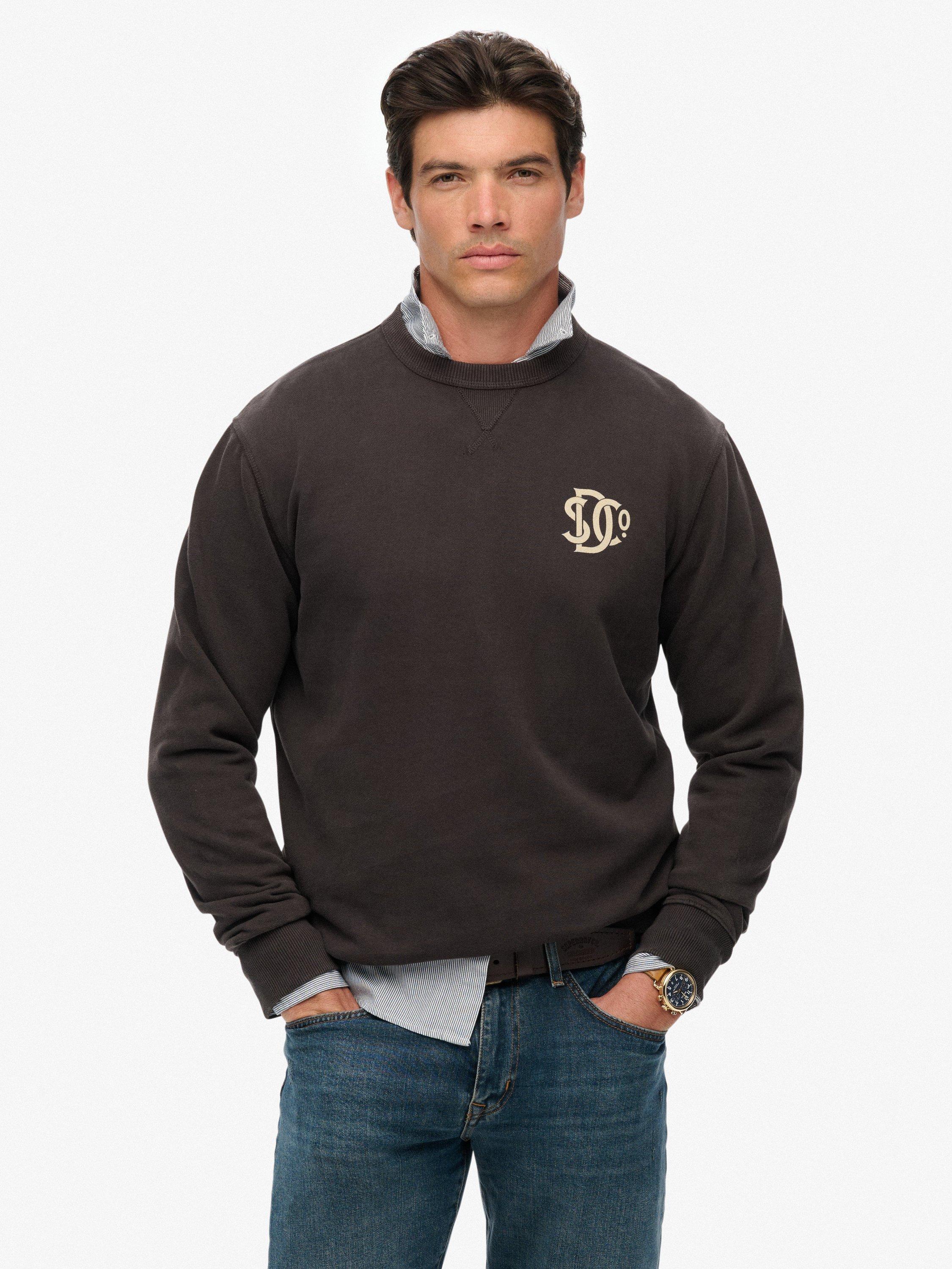 Product image 1 of 5, which shows Superdry Graphic Sweatshirt, Bison Black, S