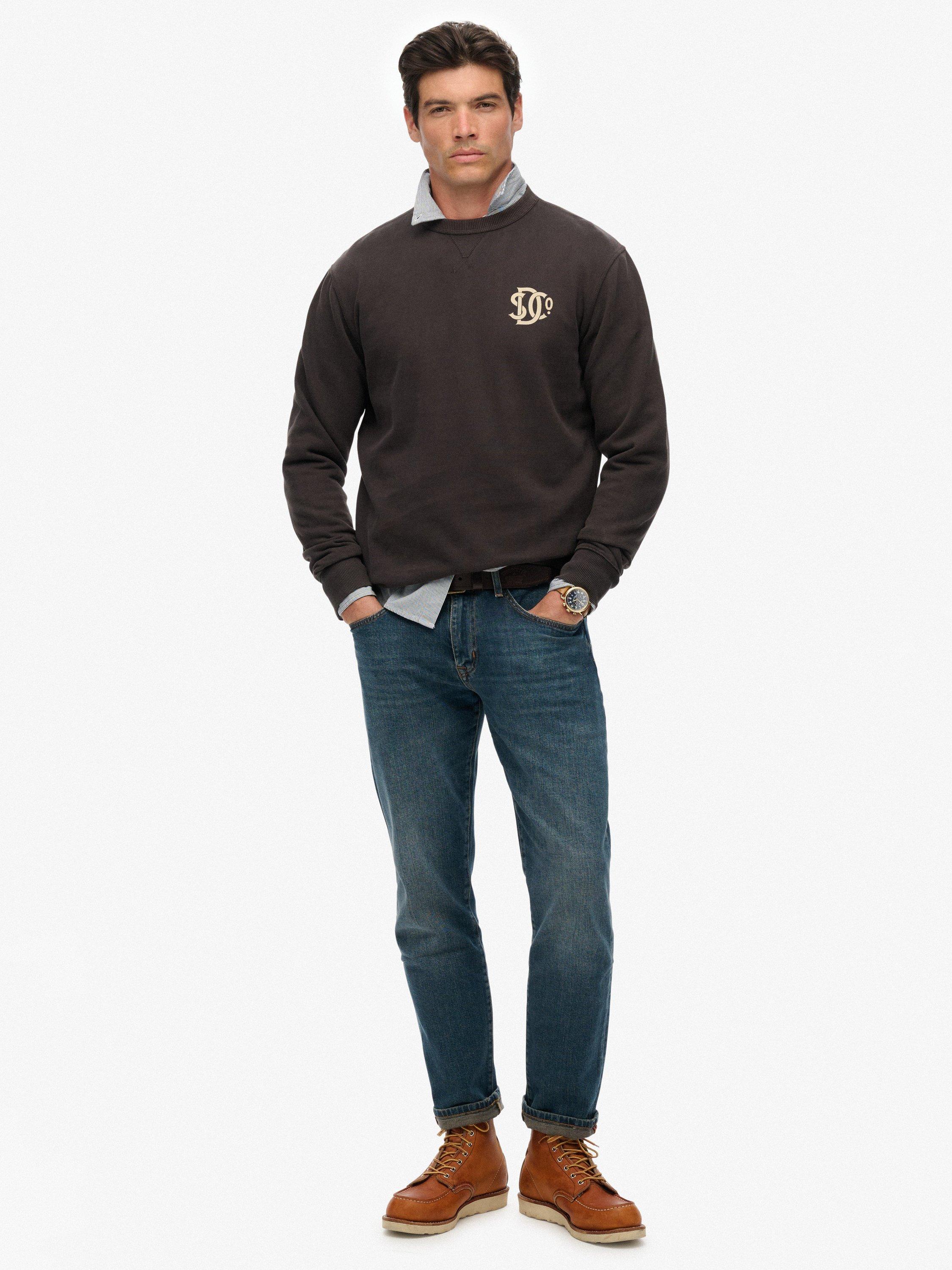 Product image 3 of 5, which shows Superdry Graphic Sweatshirt, Bison Black, S