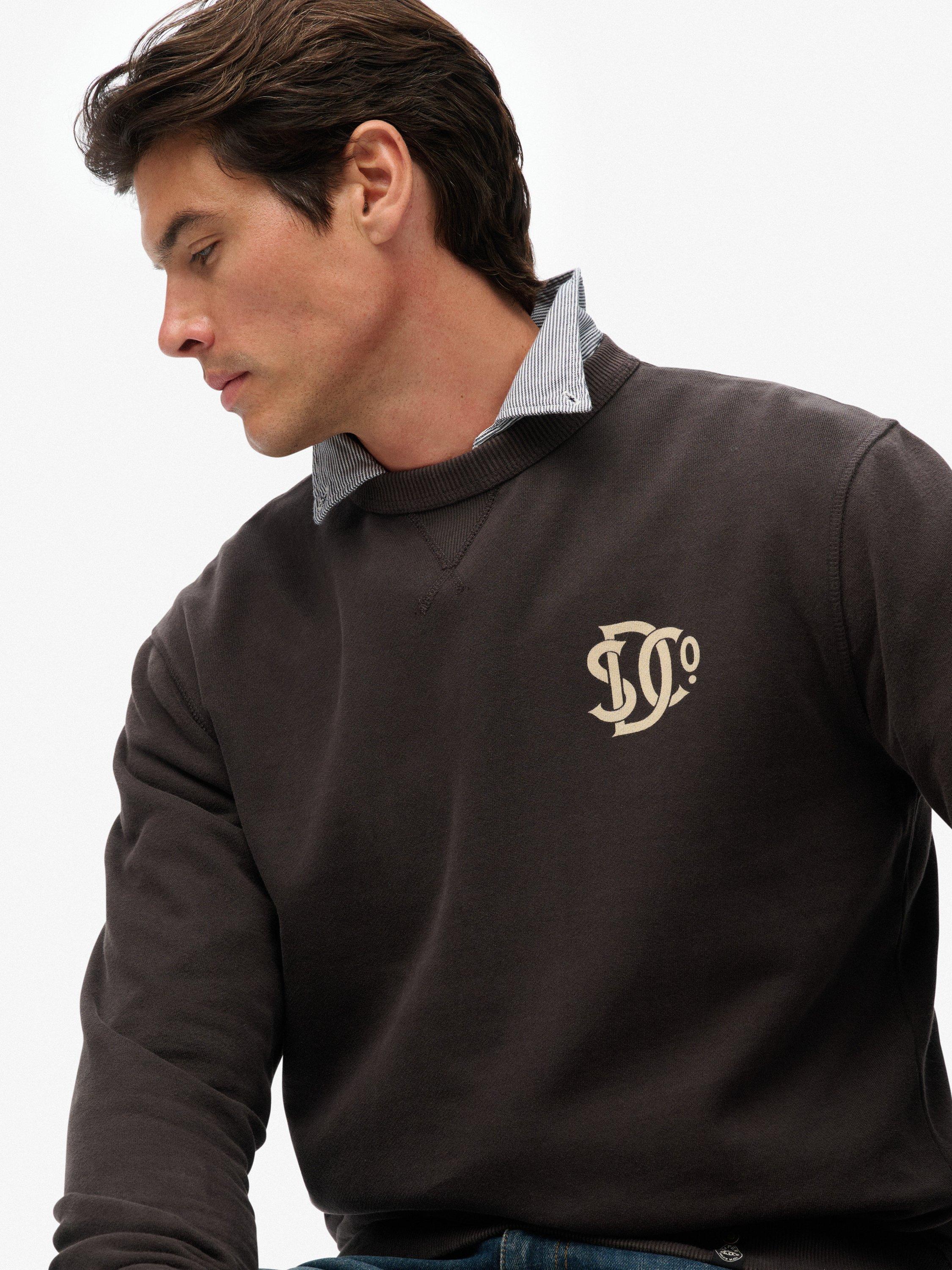 Product image 5 of 5, which shows Superdry Graphic Sweatshirt, Bison Black, S