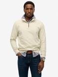 Superdry Classic Essential Half Zip Jumper, Silver Birch