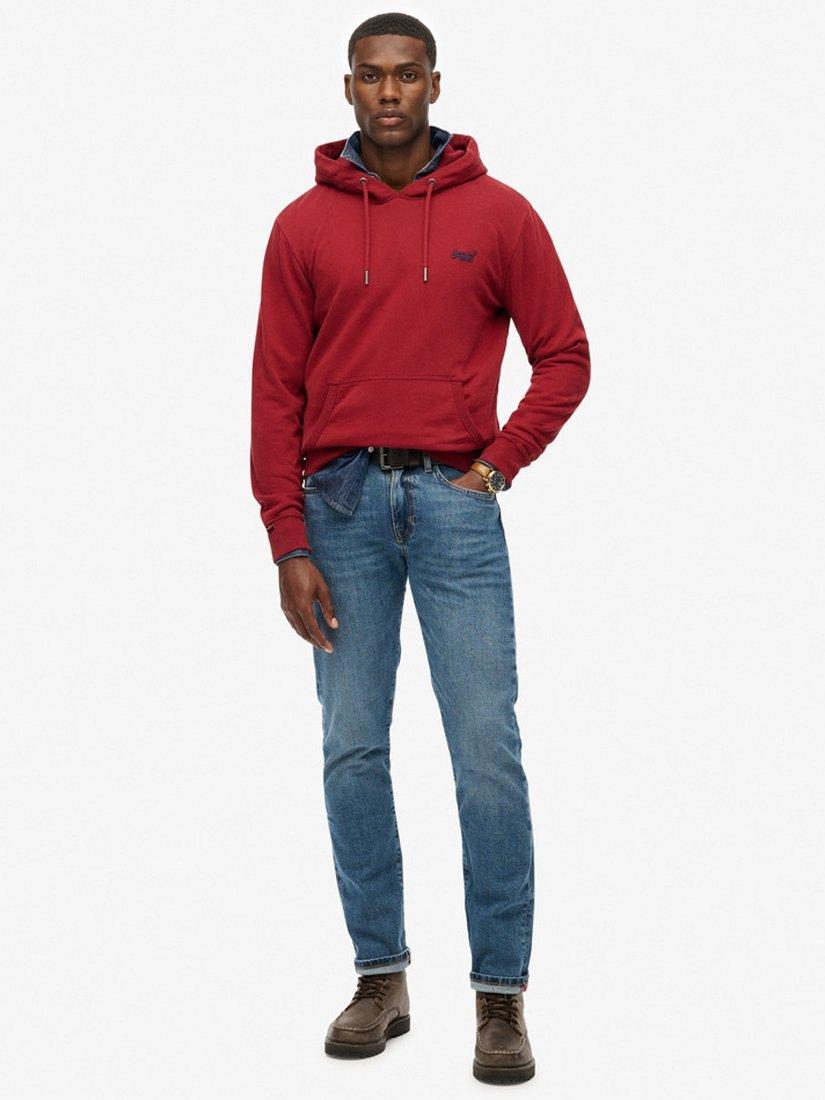 Product image 3 of 6, which shows Superdry Essential Logo Cotton Blend Hoodie, League Red, S