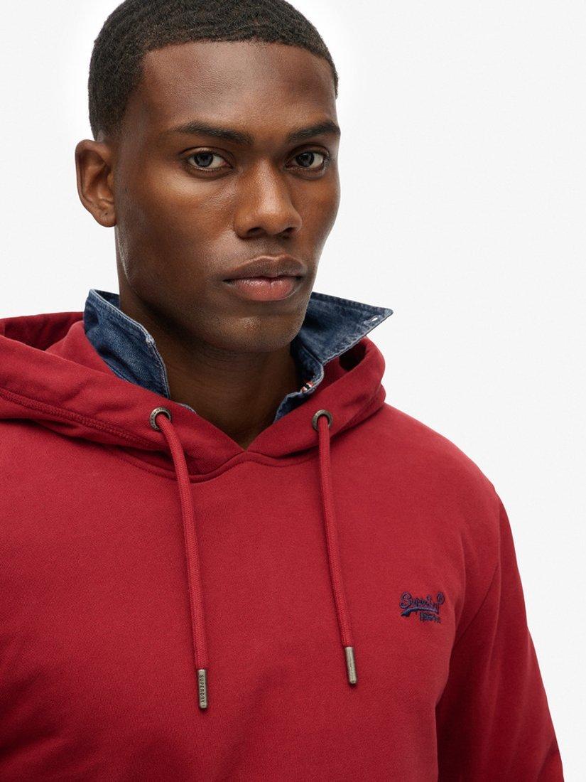 Product image 4 of 6, which shows Superdry Essential Logo Cotton Blend Hoodie, League Red, S