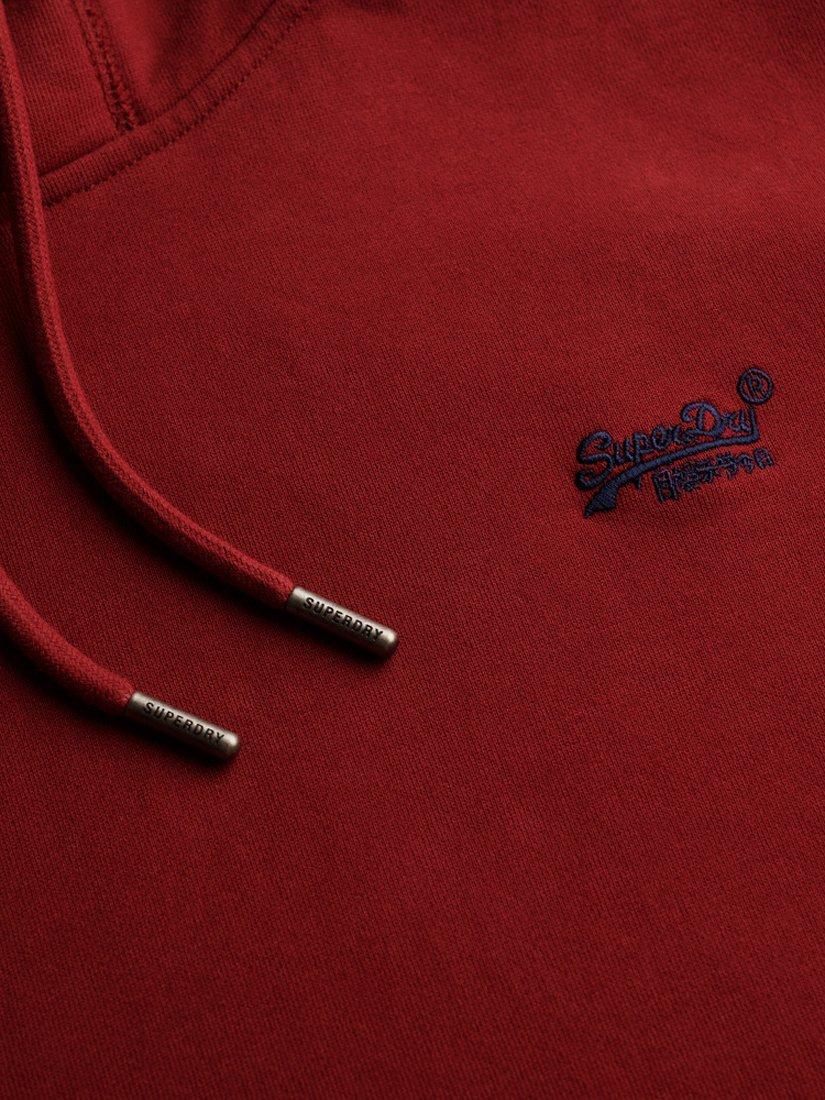 Product image 6 of 6, which shows Superdry Essential Logo Cotton Blend Hoodie, League Red, S