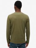 Superdry Cotton Regular Fit Long Sleeve T-Shirt, Beetle Green