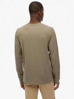 Superdry Cotton Regular Fit Long Sleeve Classic Essential T-Shirt, Vintage Khaki - view 2, Vintage Khaki
