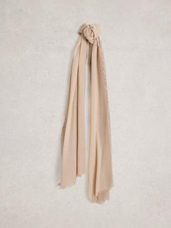 White Stuff Penny Plain Oversized Scarf, Natural