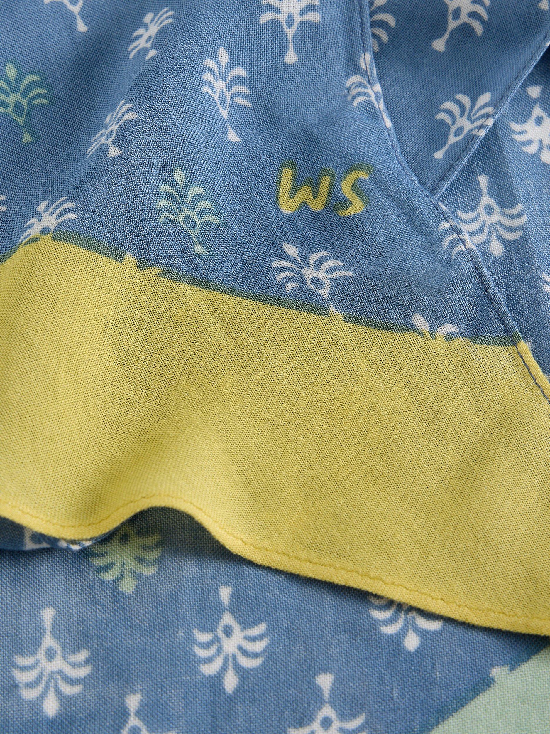 Product image 3 of 3, which shows White Stuff Sally Motif Skinny Scarf, Blue, One Size