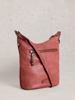 White Stuff Fern Suede Crossbody Bag, Dk Red - view 2, Dk Red