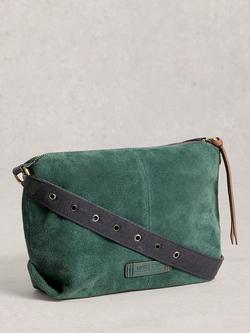 White Stuff Hollie Eyelet Suede Bag, Mid Teal - view 2, Mid Teal