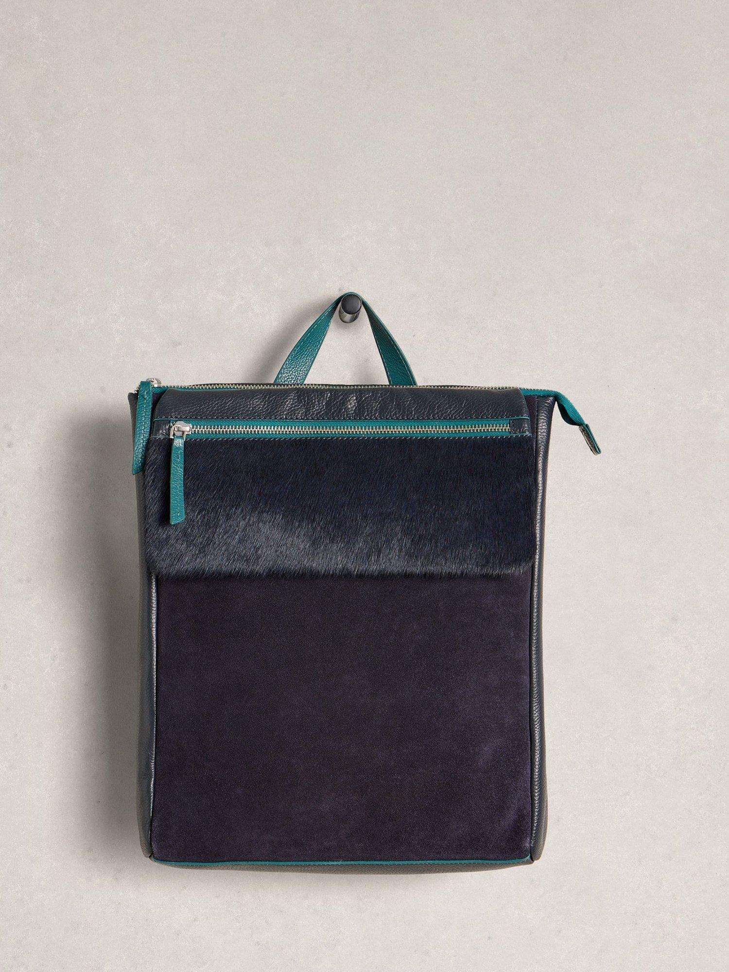 Product image 4 of 4, which shows White Stuff Tiggy Leather Backpack, Dark Navy, One Size