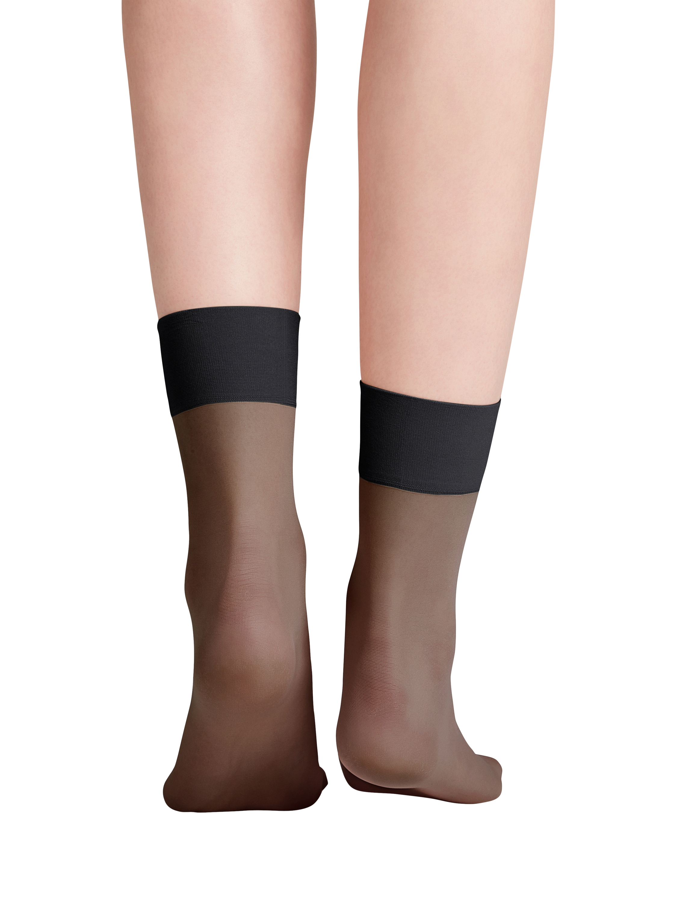 Product image 2 of 3, which shows FALKE 20 Denier Pure Matt Ankle Socks, Black, S-M