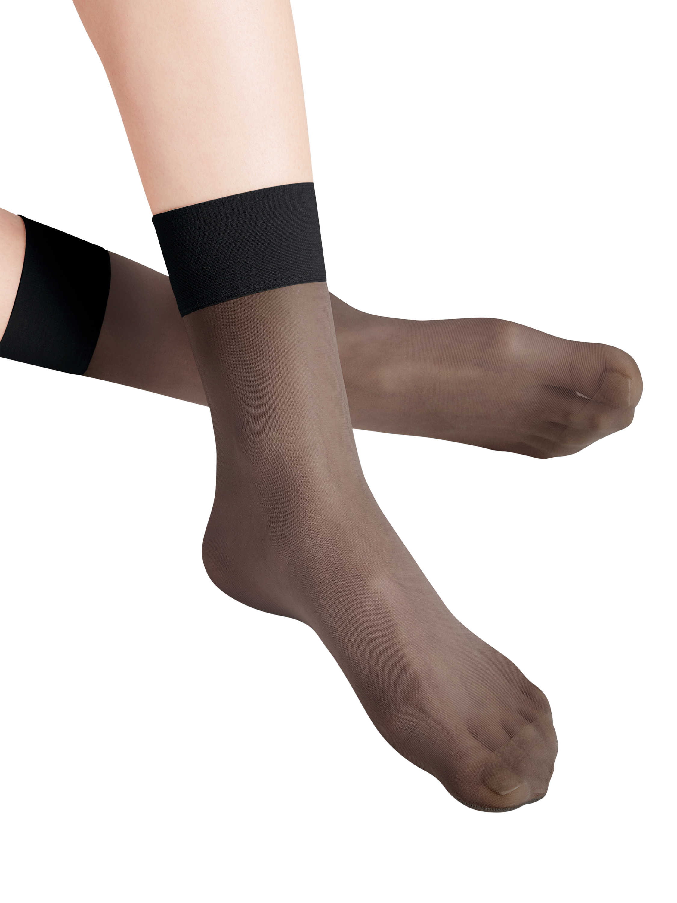 Product image 3 of 3, which shows FALKE 20 Denier Pure Matt Ankle Socks, Black, S-M