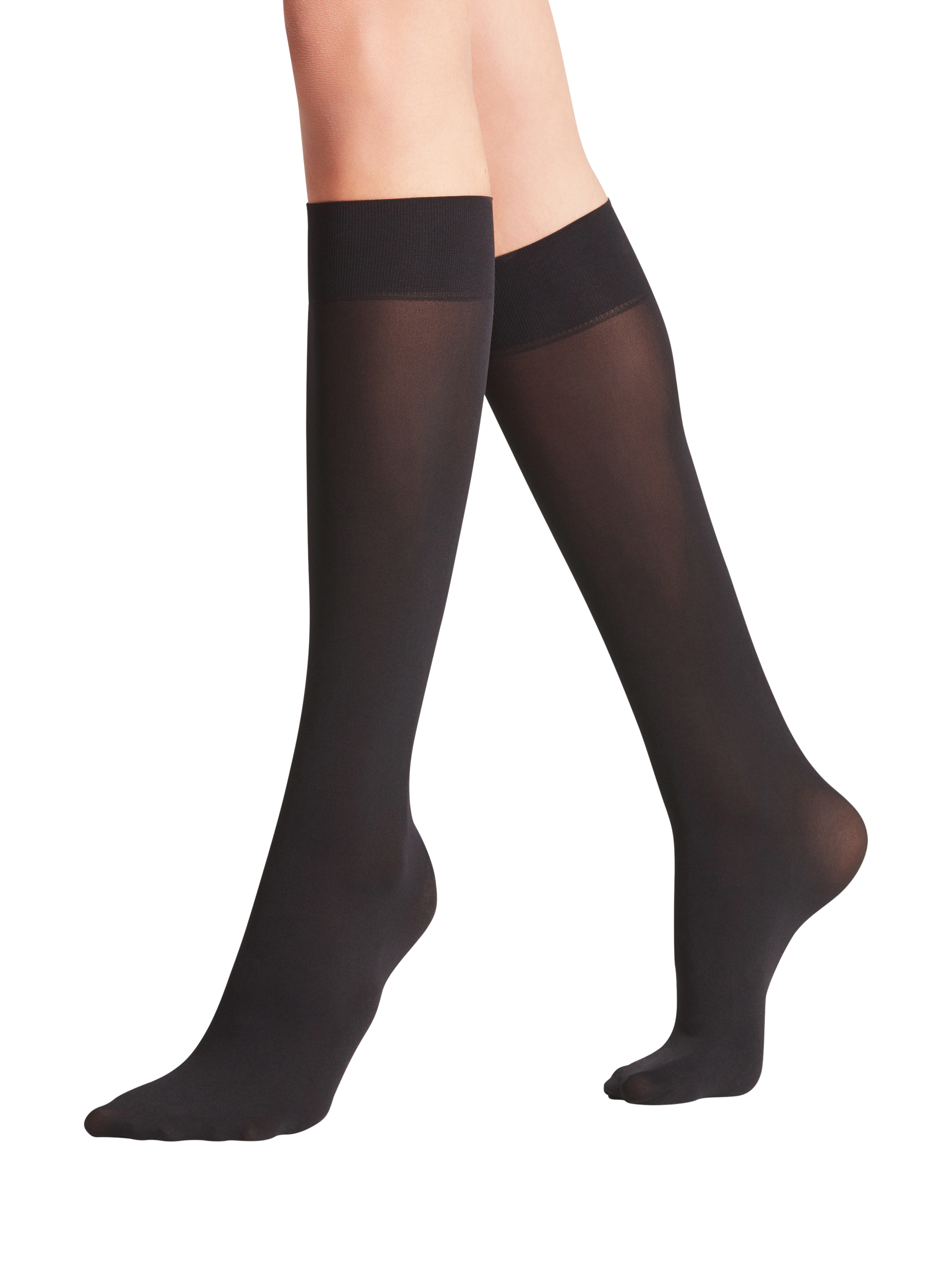 Product image 1 of 2, which shows FALKE Pure Matt 50 Knee High Tights, Black, S-M