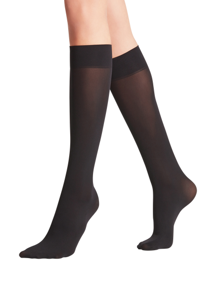 FALKE Pure Matt 50 Knee High Tights, Black, Black