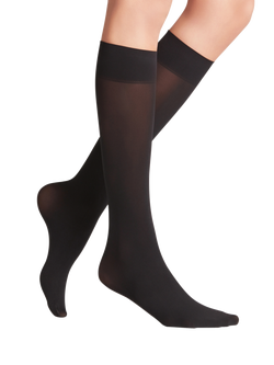 FALKE Pure Matt 50 Knee High Tights, Black - view 2, Black