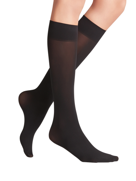 FALKE Pure Matt 50 Knee High Tights, Black - view 2, Black