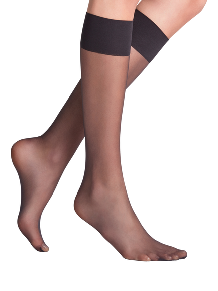 FALKE Pure Matt 20 Sheer Knee High Socks - view 2, Black