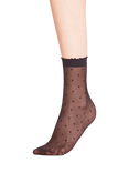 FALKE 15 Denier Dot Ankle Socks, Black