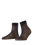 FALKE 15 Denier Dot Ankle Socks, Black