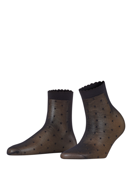 FALKE 15 Denier Dot Ankle Socks, Black - view 2, Black