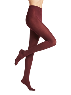 FALKE Soft Merino Wool Blend Opaque Tights - view 2, Burgundy