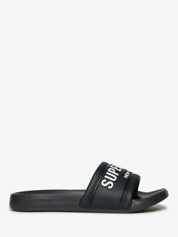 Superdry Classic Sliders, Ebony, Ebony