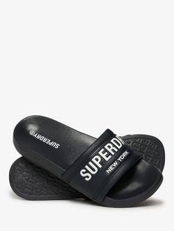 Superdry Classic Sliders, Ebony - view 2, Ebony