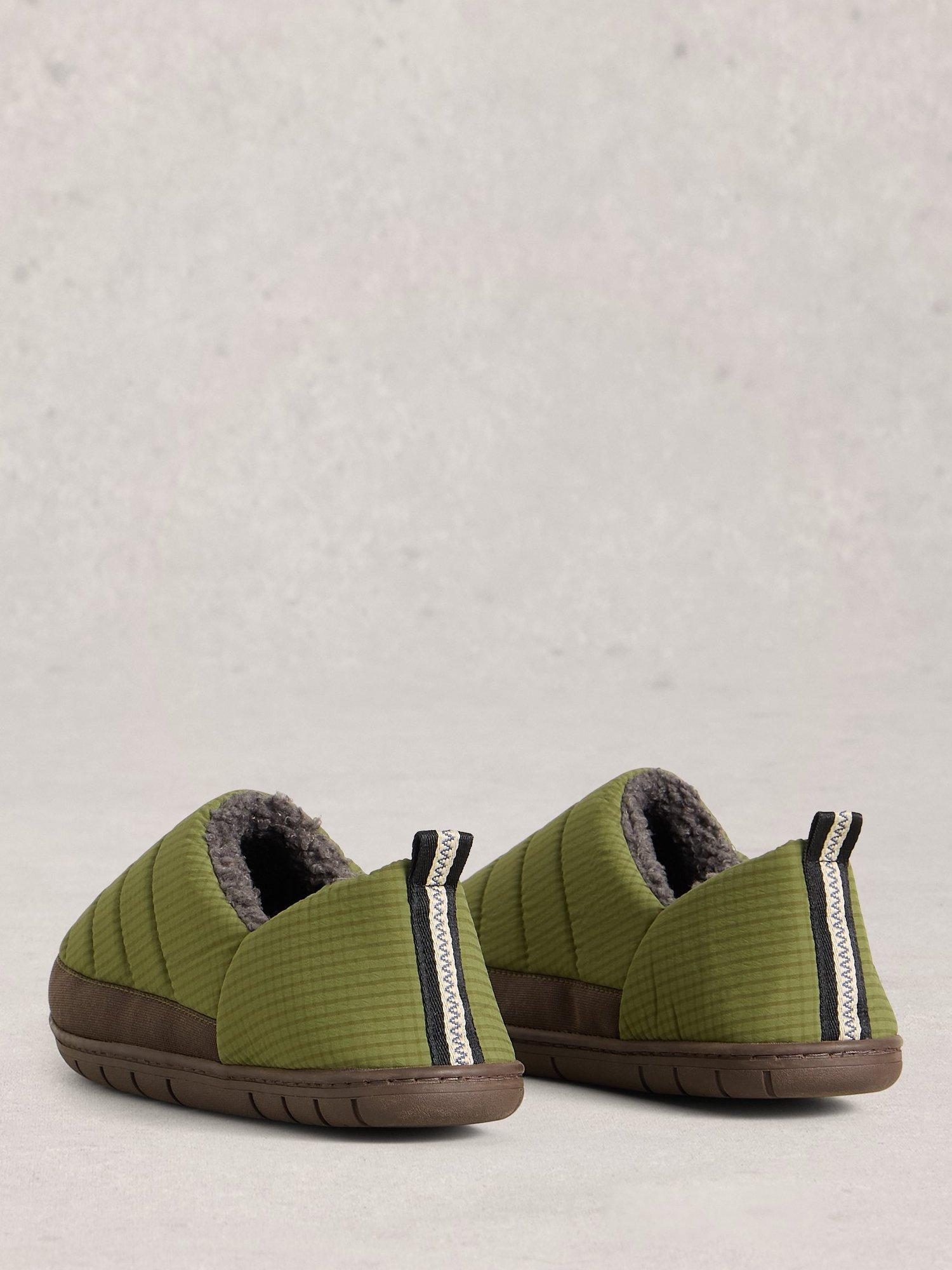 Product image 2 of 4, which shows White Stuff Check Closed Slippers, Khaki Green, 7