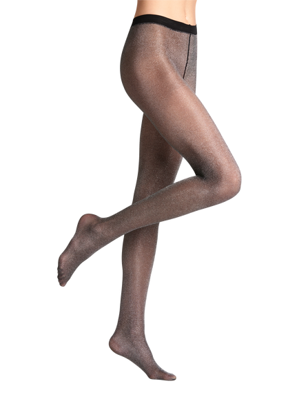 FALKE Glitter Fashion Tights, Black/Silver - view 2, Black/Silver