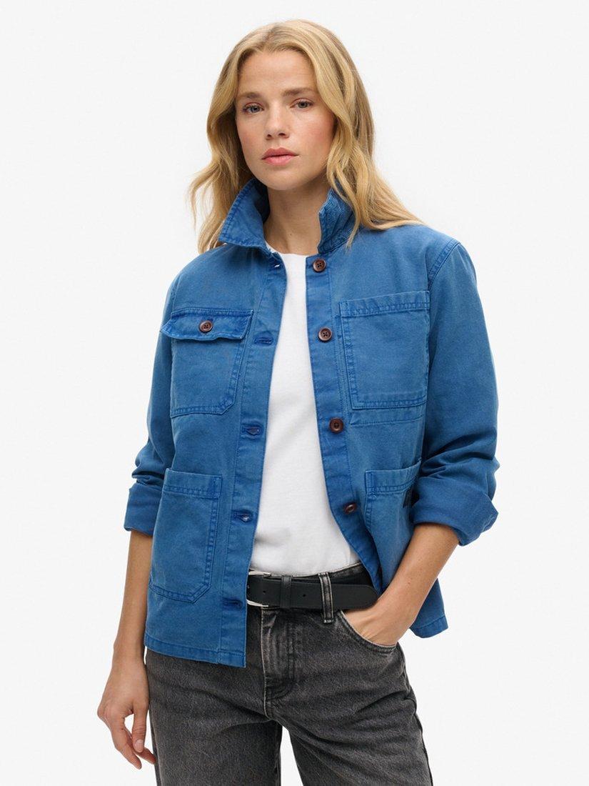 Product image 1 of 7, which shows Superdry Four Pocket Chore Jacket, True Blue, 6