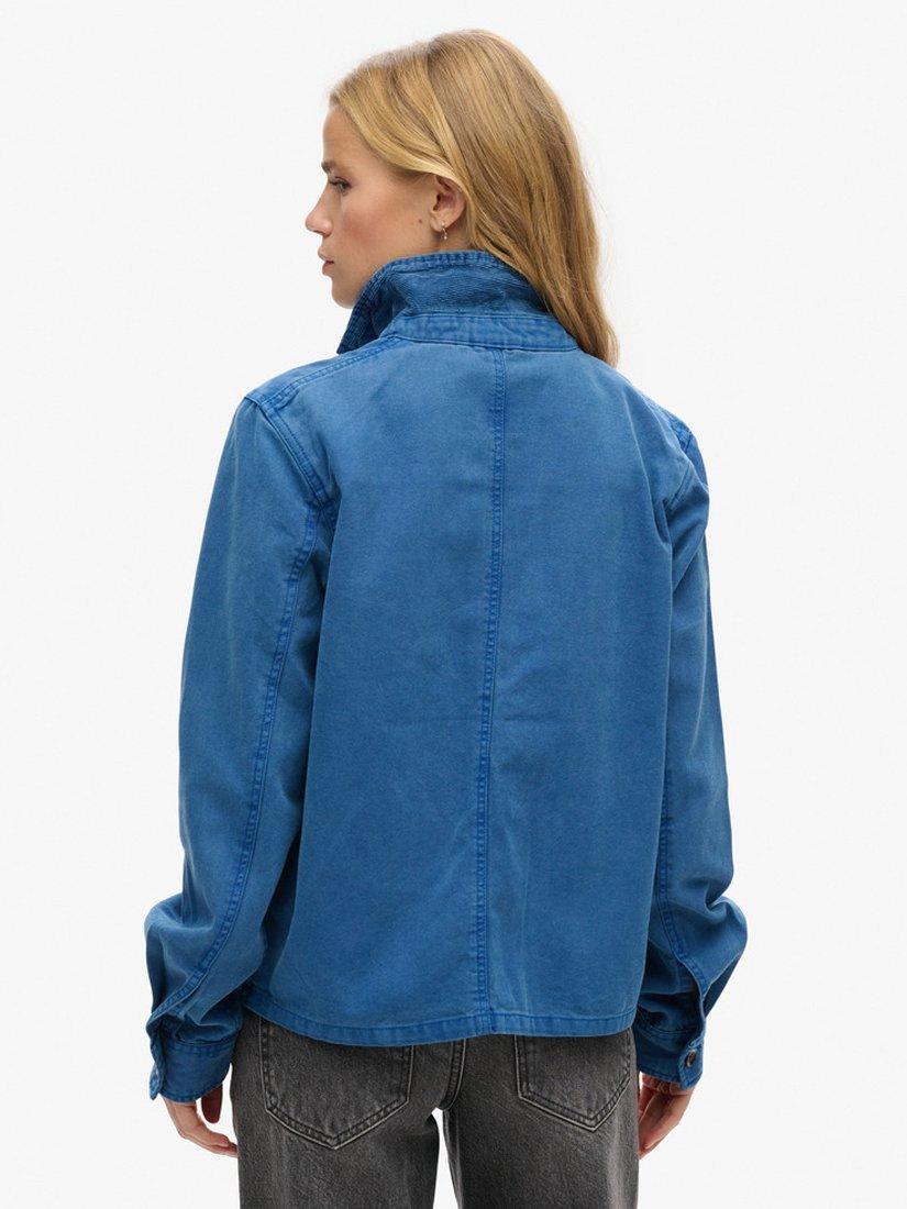 Product image 2 of 7, which shows Superdry Four Pocket Chore Jacket, True Blue, 6