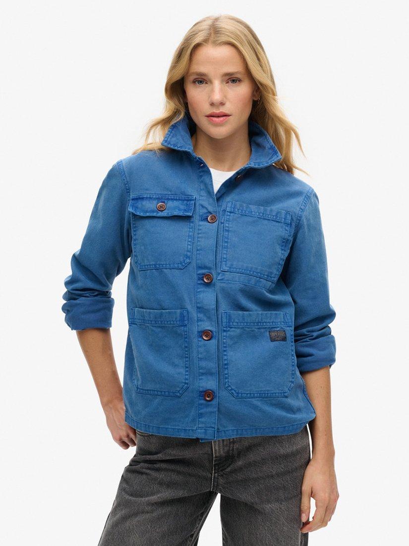 Product image 3 of 7, which shows Superdry Four Pocket Chore Jacket, True Blue, 6
