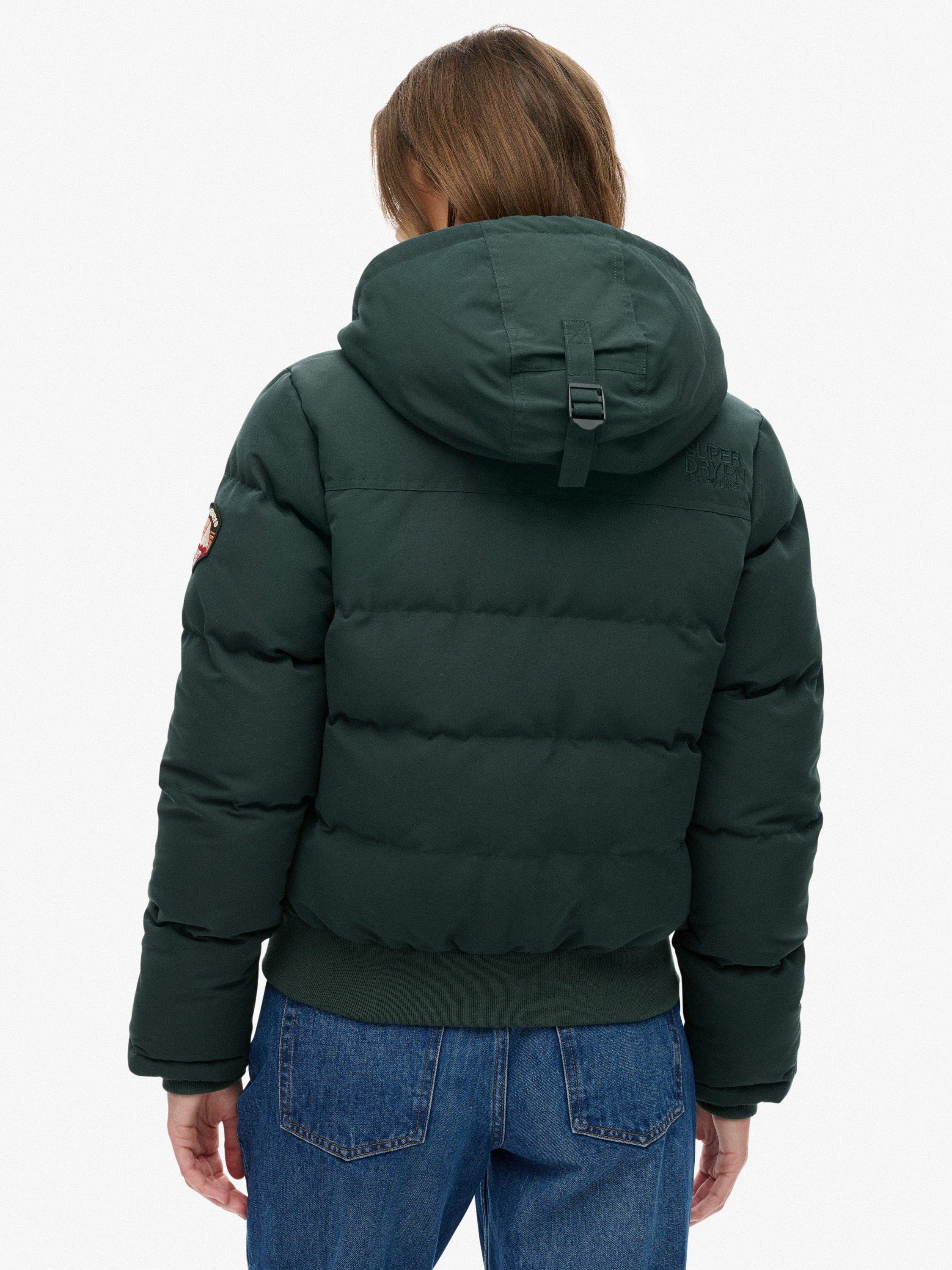 Product image 2 of 7, which shows Superdry Everest Hooded Bomber Jacket, Cedar Green, 6