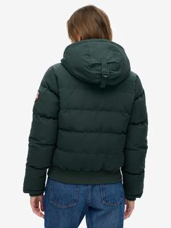 Superdry Everest Hooded Bomber Jacket, Cedar Green - view 2, Cedar Green