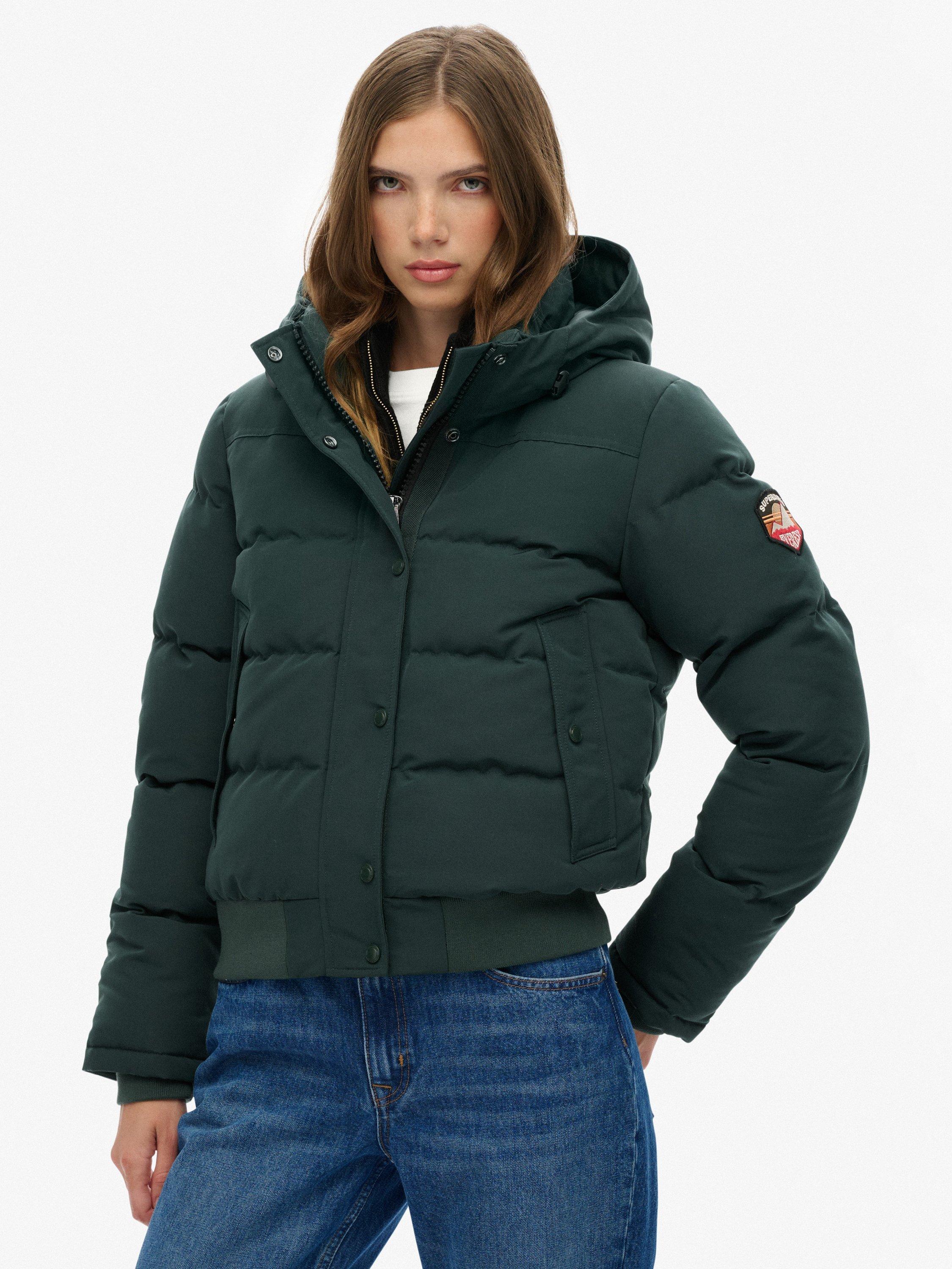 Product image 4 of 7, which shows Superdry Everest Hooded Bomber Jacket, Cedar Green, 6