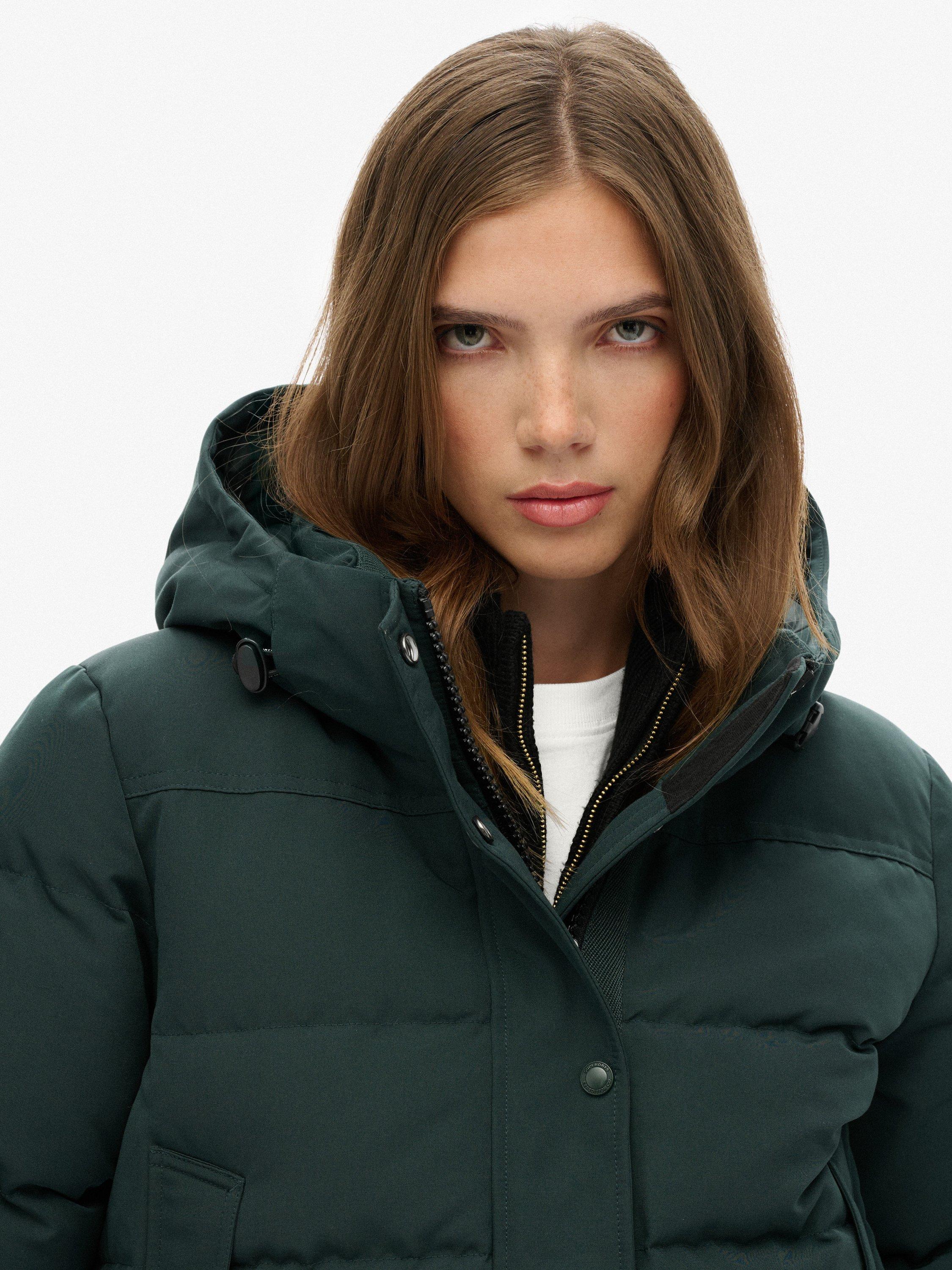 Product image 5 of 7, which shows Superdry Everest Hooded Bomber Jacket, Cedar Green, 6
