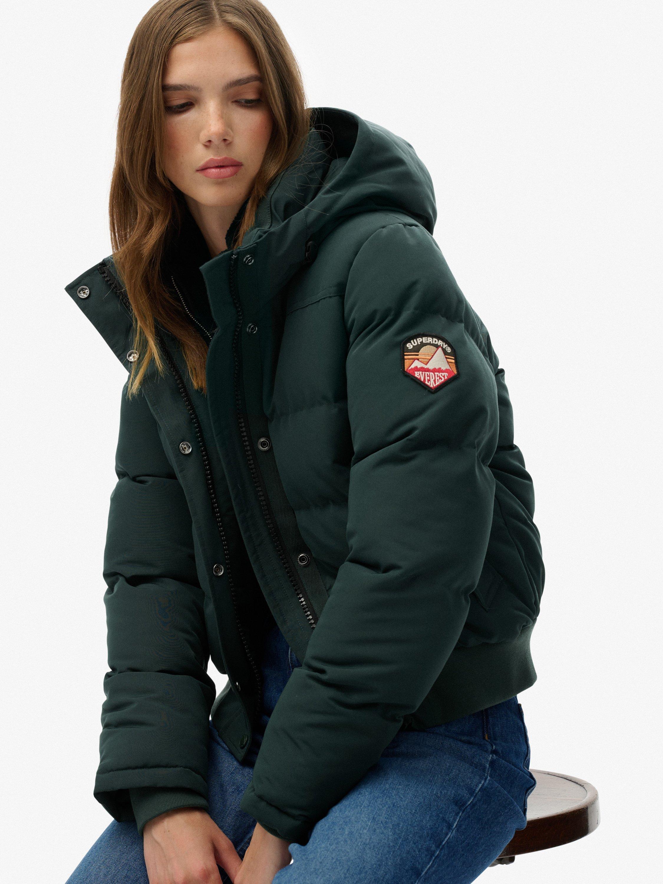 Product image 6 of 7, which shows Superdry Everest Hooded Bomber Jacket, Cedar Green, 6