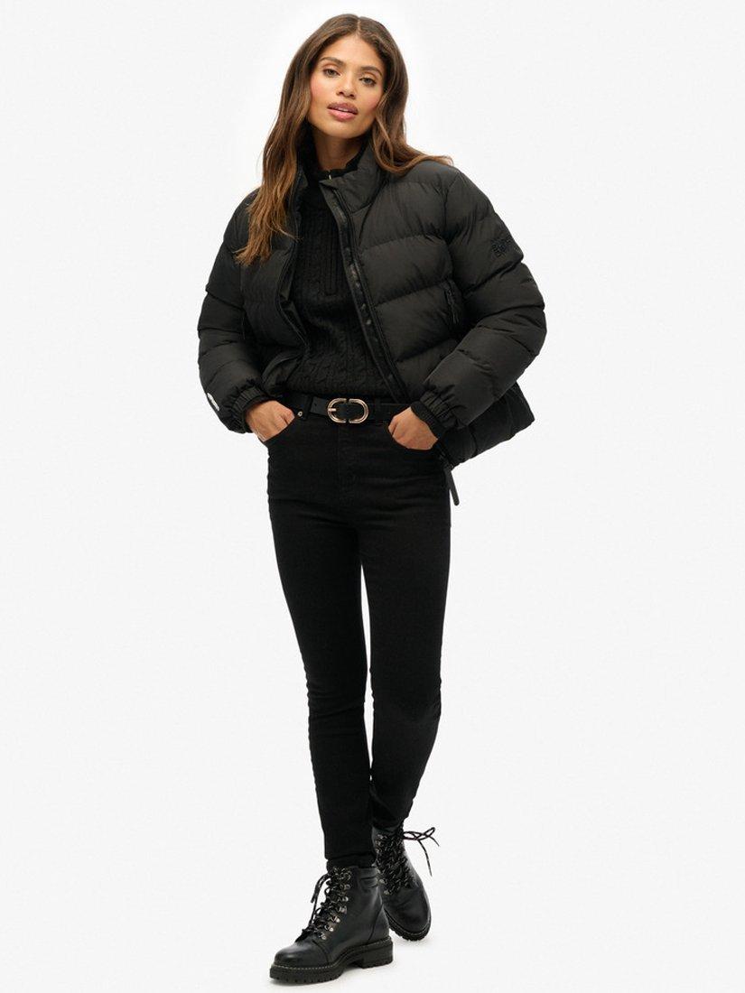 Product image 3 of 6, which shows Superdry Sports Water Resistant Puffer Jacket, Black, 6