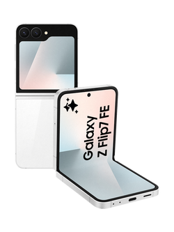 Samsung Galaxy Z Flip7 FE, 5G Foldable Smartphone, 8GB RAM, 6.7", Galaxy AI, 5G, SIM Free, White