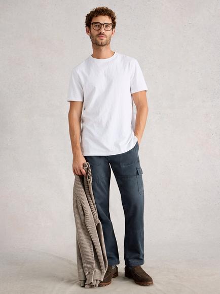 White Stuff Kemble Cotton Cargo Trousers, Dark Navy
