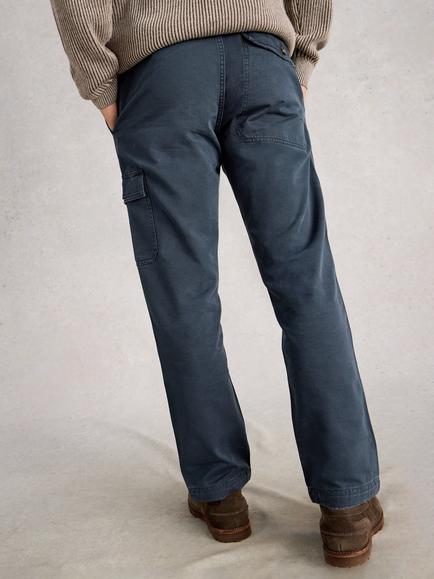 White Stuff Kemble Cotton Cargo Trousers - view 2, Dark Navy